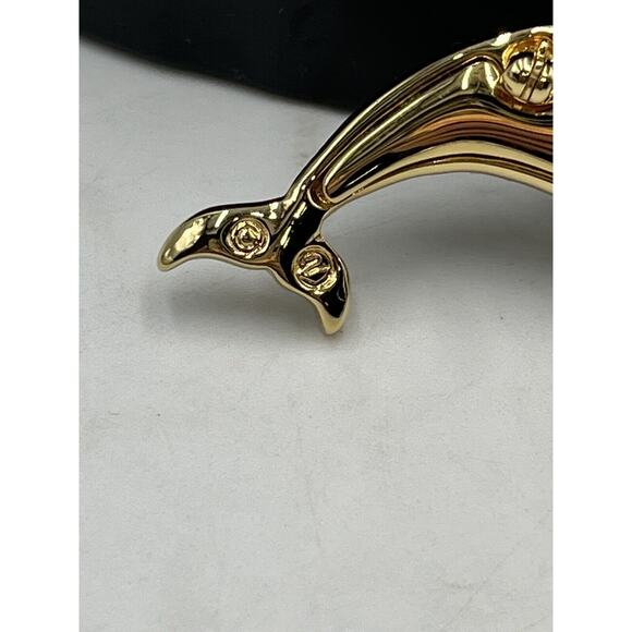 * SWAROVSKI Signed Vintage Clear Crystal Pave Dolphin Sea Pin/Brooch Retired - Picture 12 of 16